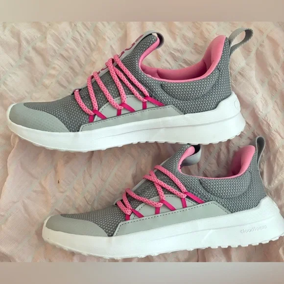 adidas | Shoes | Adidas Womens Cloudfoam Lite Racer Running Sneakers Size 4  Worn Once | Poshmark